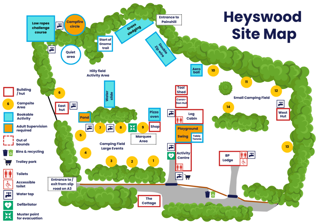 Heyswood Site Map